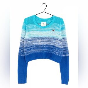 HOLLISTER BLUE OMBRÉ SWEATER